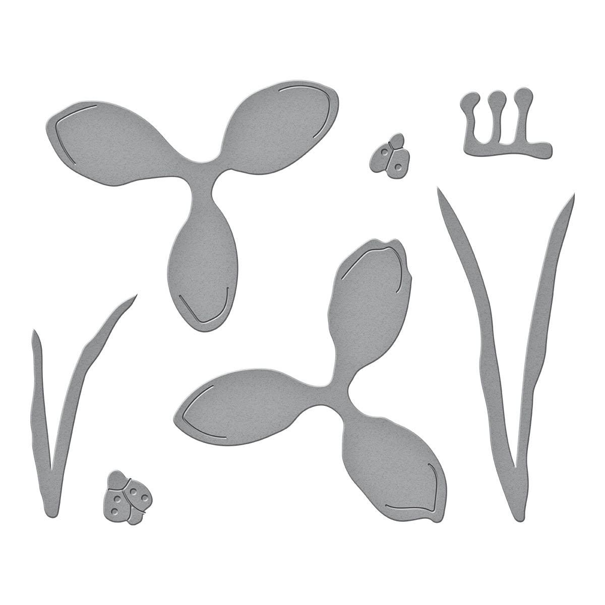 Matrices de découpe Crocus et Coccinelles de la collection Snow Garden par Susan Tierney-Cockburn