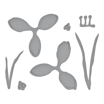 Matrices de découpe Crocus et Coccinelles de la collection Snow Garden par Susan Tierney-Cockburn
