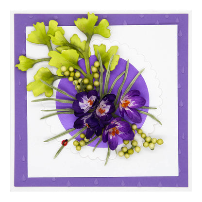 Matrices de découpe Crocus et Coccinelles de la collection Snow Garden par Susan Tierney-Cockburn