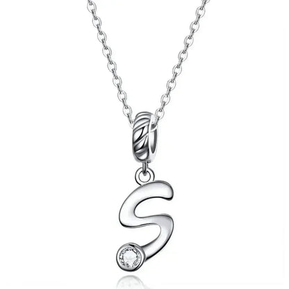 Classic 925 Sterling Silver Initial Necklace