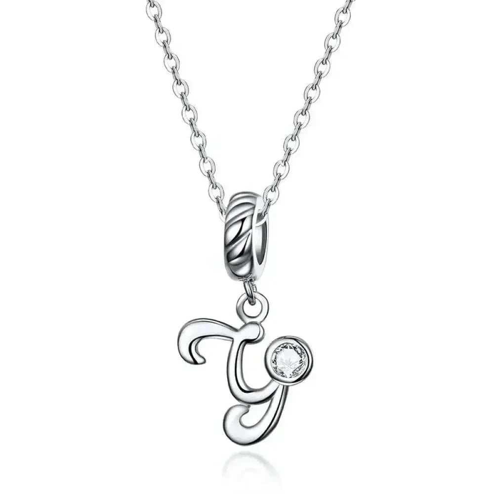Classic 925 Sterling Silver Initial Necklace