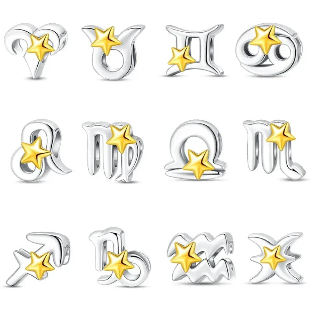 Delicate 925 Silver Zodiac Charm: Personalize Your Bracelet With Your Constellation