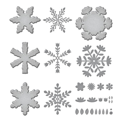 Matrices de découpe Flocons de neige délicats de la collection Bibi's Snowflakes par Bibi Cameron