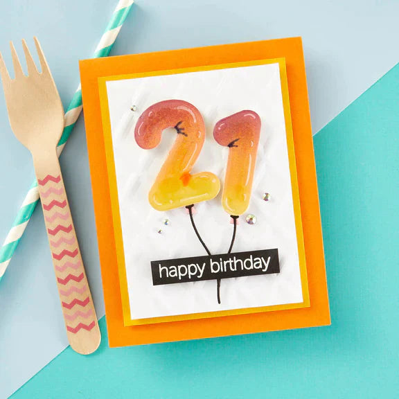 Birthday Balloons Etched Dies from the Monster Birthday Collection