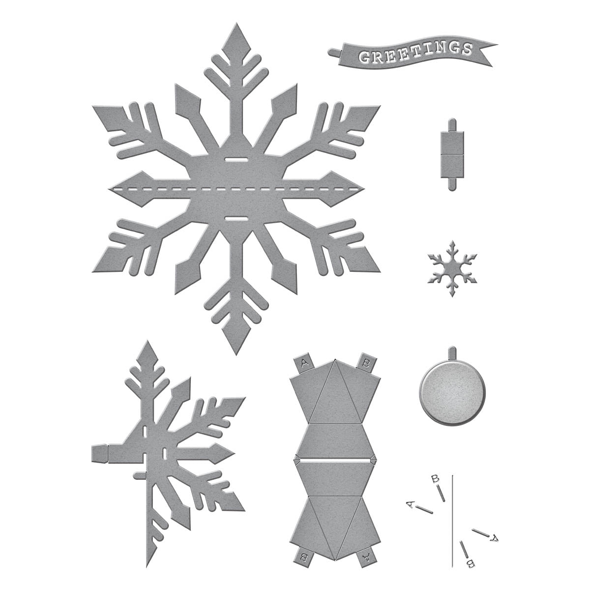 Matrices de découpe Flocon de Neige Pop-Up de la collection Bibi's Snowflakes par Bibi Cameron