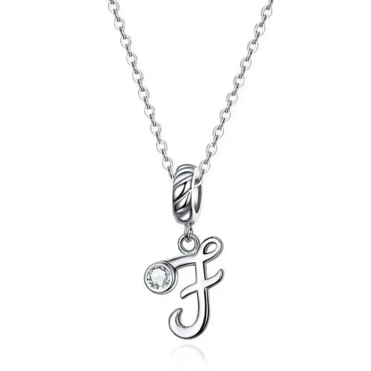 Classic 925 Sterling Silver Initial Necklace