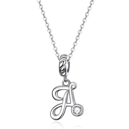 Classic 925 Sterling Silver Initial Necklace