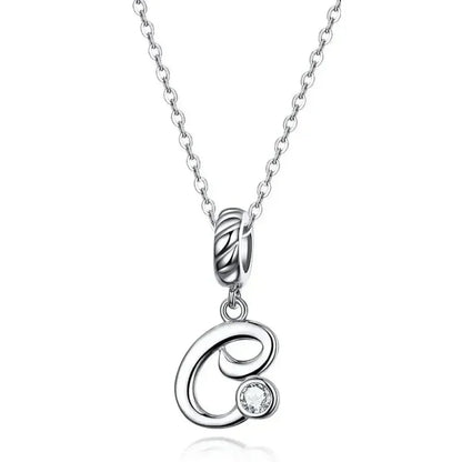 Classic 925 Sterling Silver Initial Necklace