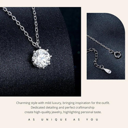 Dazzling 0.8ct Moissanite Sterling Silver Pendant Necklace