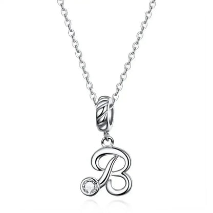 Classic 925 Sterling Silver Initial Necklace