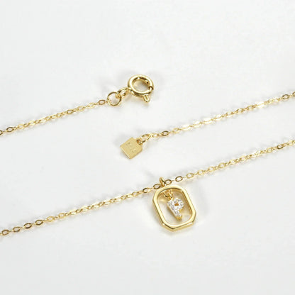 Personalized Initial Necklace in 925 Sterling Silver