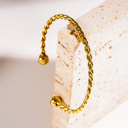 SAFIYA : Élégance tressée - Bracelet réglable en corde avec perles