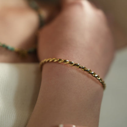 SAFIYA : Élégance tressée - Bracelet réglable en corde avec perles