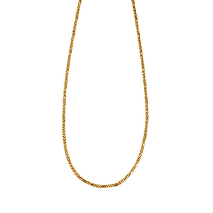SKAGWAY : Collier en chaîne avec textures torsadées minimalistes en or