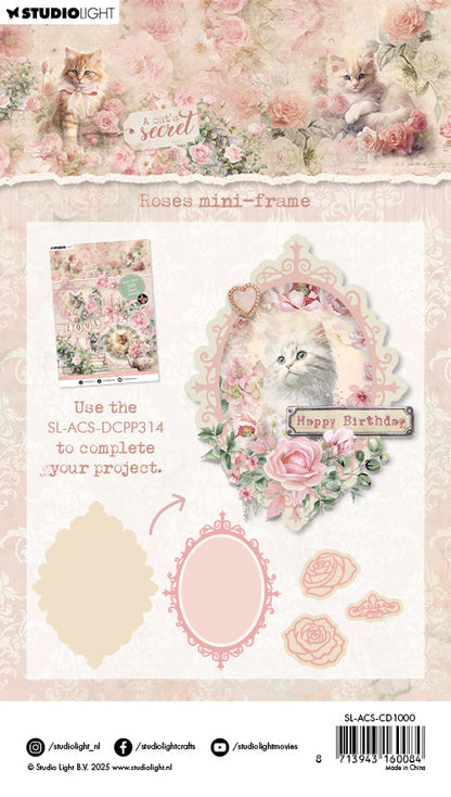 SL Cutting Die Roses Mini-Frame A Cat's Secret 9 Pieces