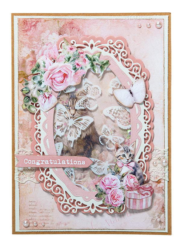 SL Cutting Die Roses Mini-Frame A Cat's Secret 9 Pieces