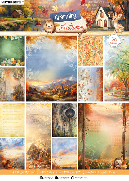 Bloc de papiers design SL - Charming Autumn - 36 feuilles