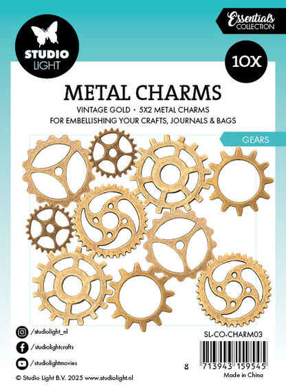 SL Breloques Métal Engrenages Consommables 10 PC