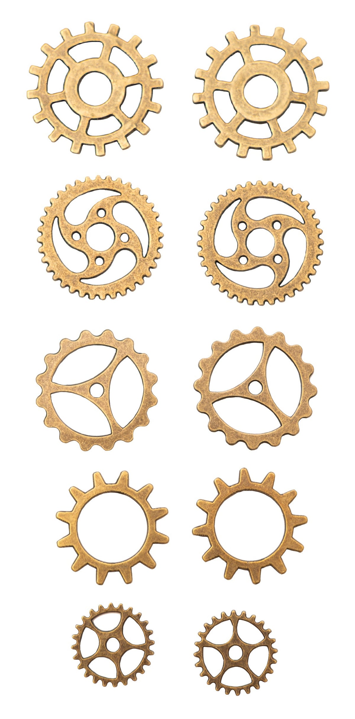 SL Breloques Métal Engrenages Consommables 10 PC