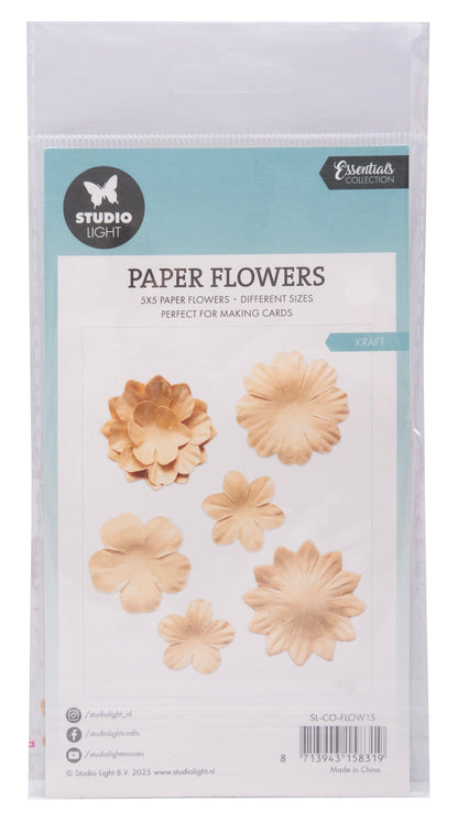 SL Fleurs en papier 25x Consommables Kraft 25 PC
