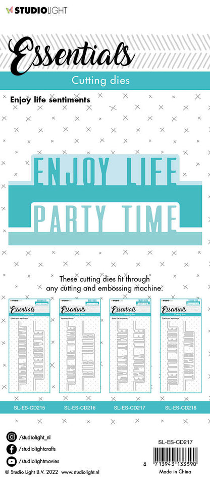 SL Matrice de découpe Enjoy Life Sentiments Essentials 62x152x1mm 4 pièces nr.217