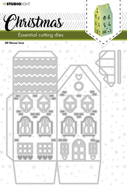 SL Matrices de Découpe Noël Maison 3D Amour Essentiels 145x169x1mm 3 PC n°242