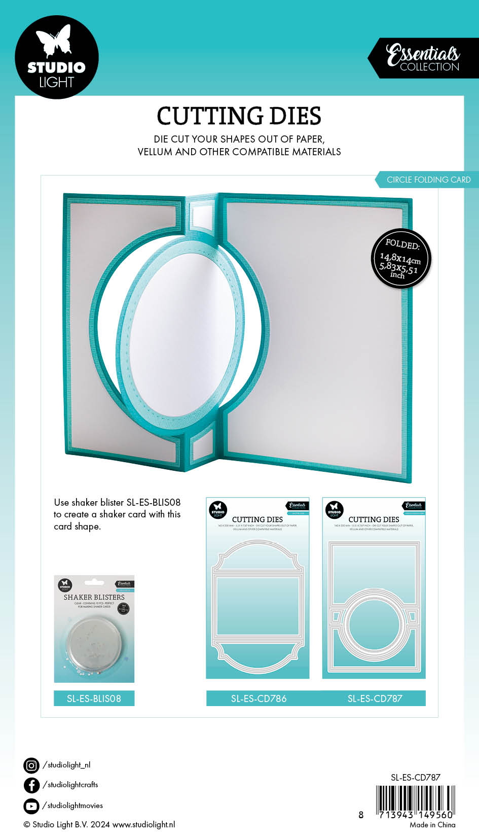SL Matrice de découpe cercle pour carte pliante Essentials 11 pièces
