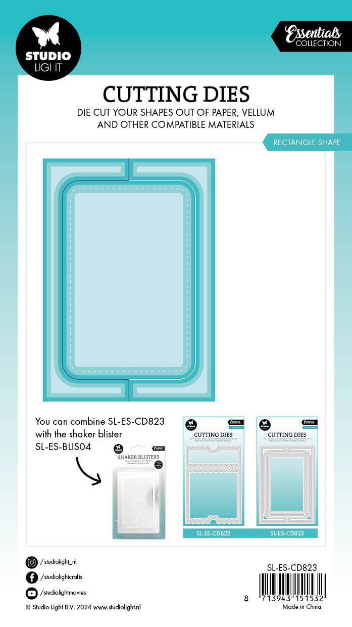 SL Matrices de découpe Rectangle Forme de Carte Essentiels 8 pièces