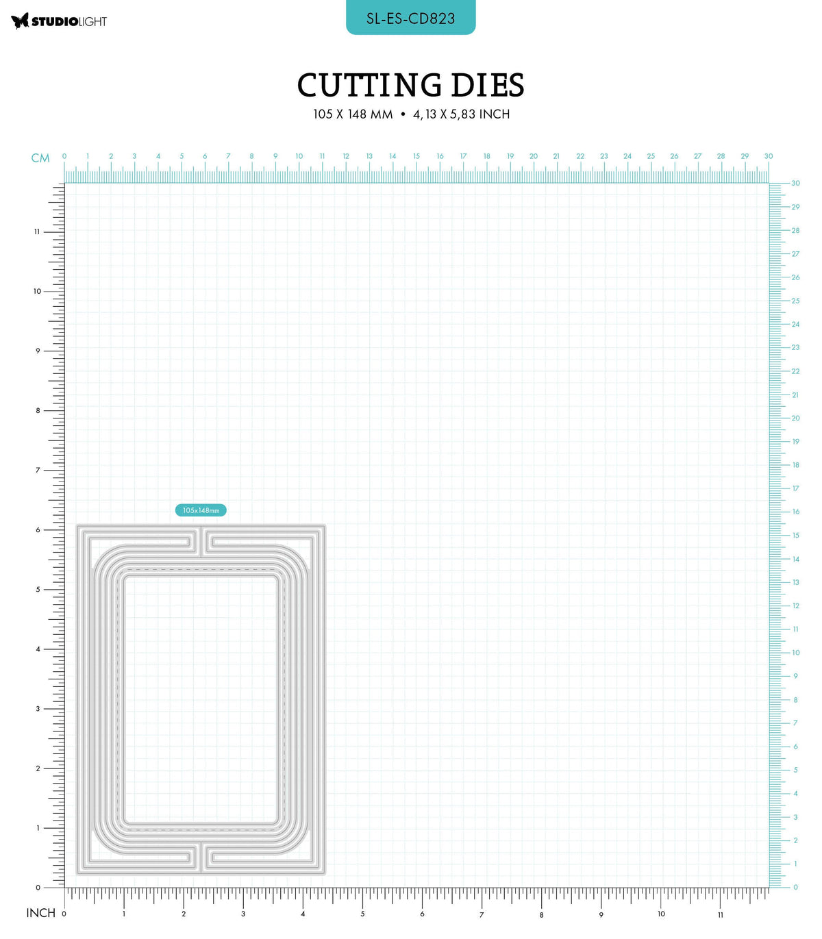 SL Matrices de découpe Rectangle Forme de Carte Essentiels 8 pièces