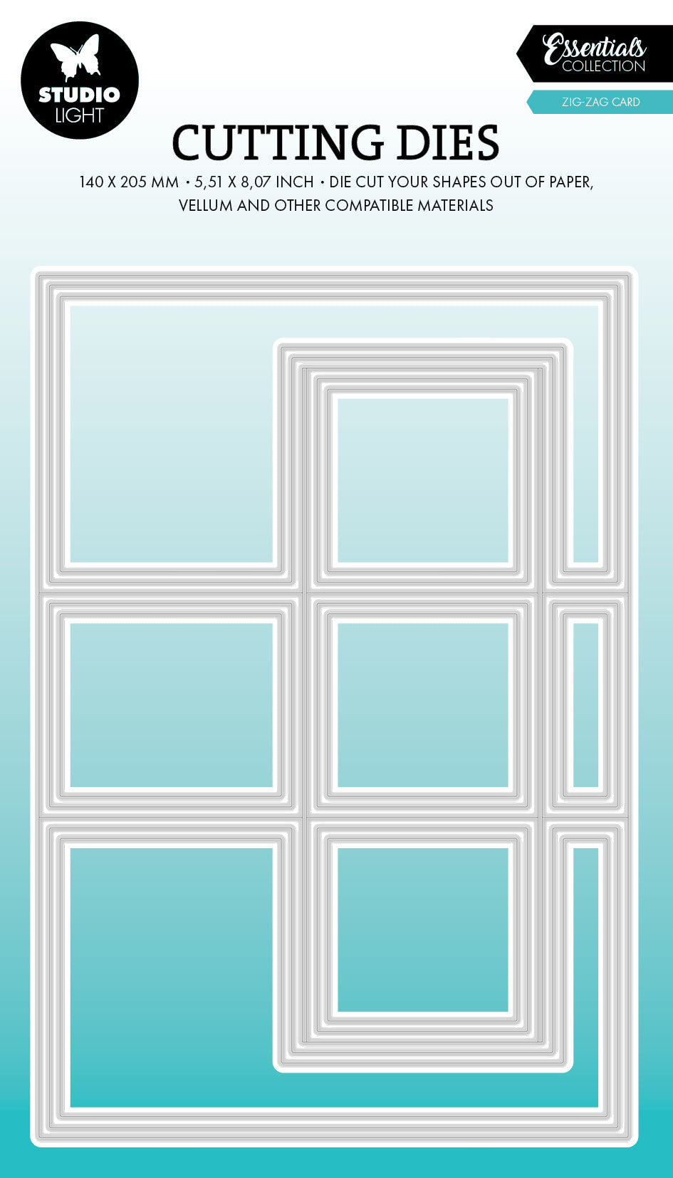 Matrices de découpe SL Zig-Zag Card Essentials, 15 pièces