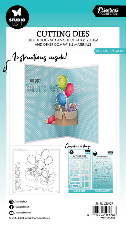 SL Matrice de découpe Boîte Ballon Pop-Up Essentials 13 pièces