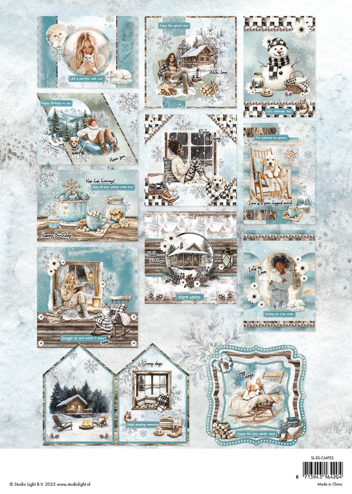 Bloc de création de cartes SL Jours d'hiver enneigés Essentiels