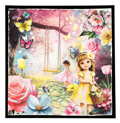 SL Bloc de papier pour collage Fleurs volantes Essentiels 24 feuilles