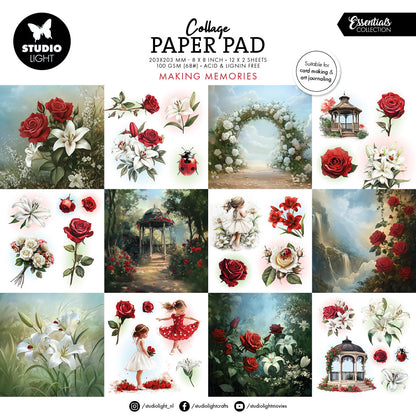 Bloc de papier collage SL Making Memories Essentials 24 feuilles