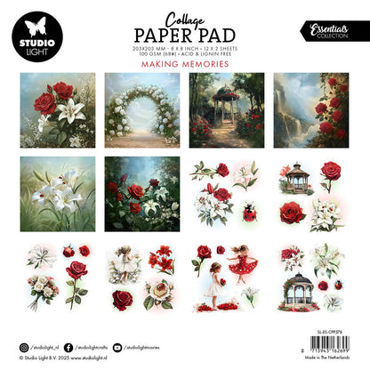 Bloc de papier collage SL Making Memories Essentials 24 feuilles