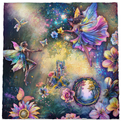 Bloc de papier collage SL Enchanted Essentials 203x203x5mm 24 feuilles