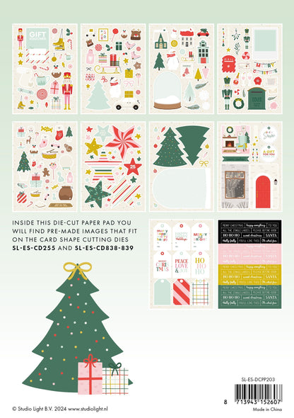 SL Bloc de papier découpé Doux Essentiels de Noël 20 feuilles