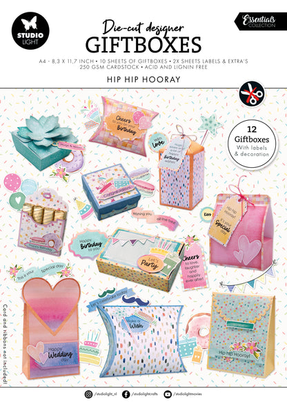 SL DIY Giftboxes Hip Hip Hooray Paper Pad Essentials 12 SH