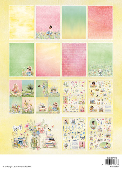 Bloc de papier design découpé SL Blooming Spring Essentials 28 feuilles