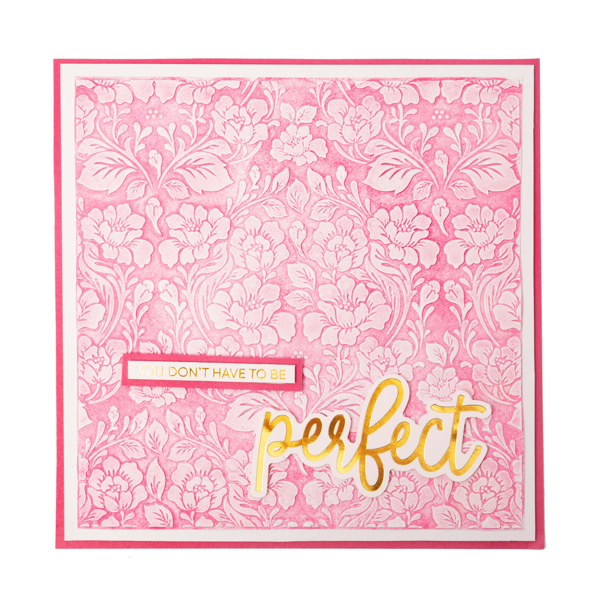 SL Plaque de gaufrage motif floral Essentials 150x150x4mm 1 PC n°17