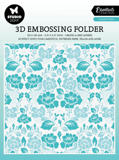 SL Plaque de gaufrage motif floral Essentials 150x150x4mm 1 PC n°17