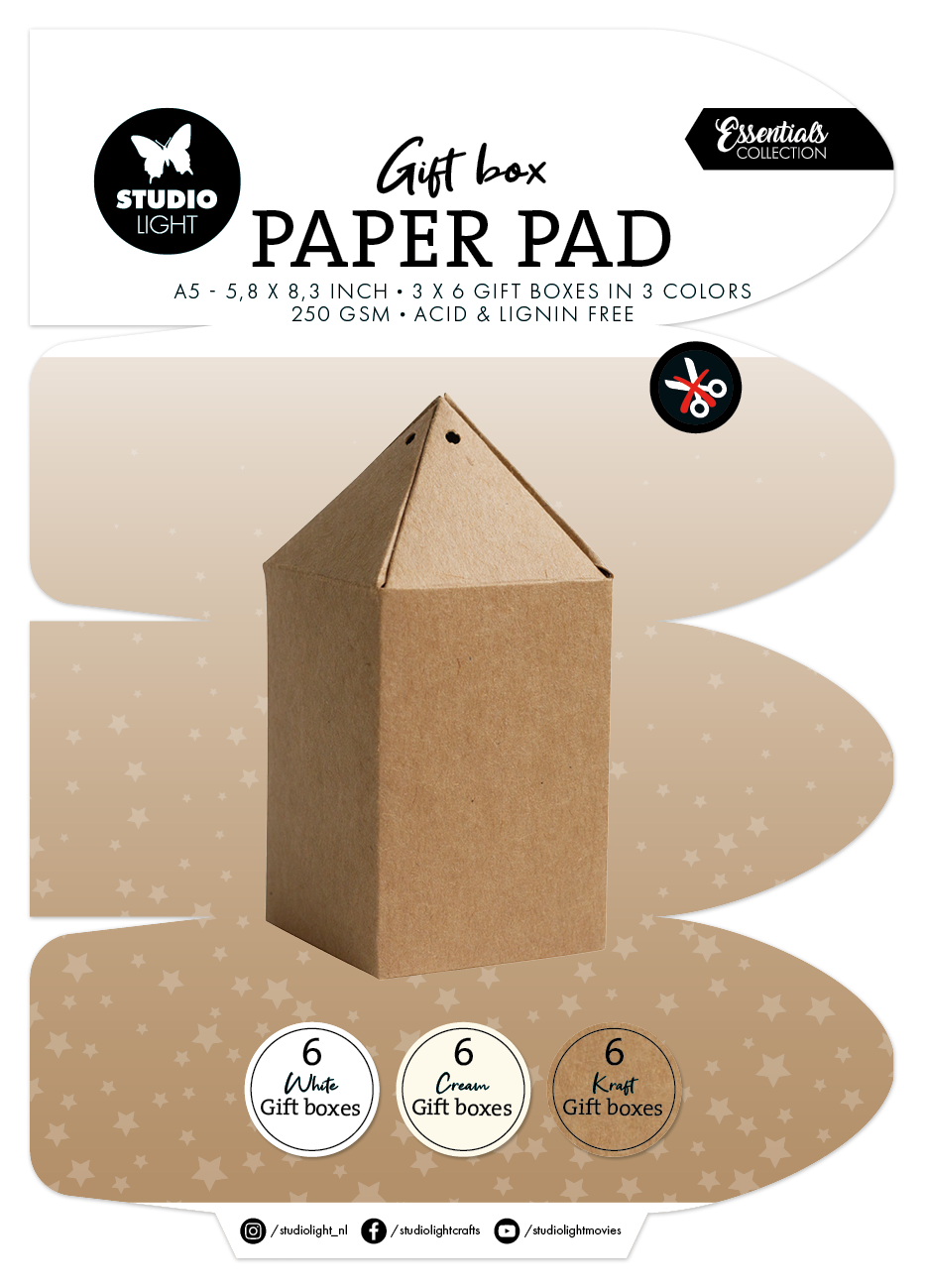 SL Boîte Cadeau Blocs de Papier Essentiels Boîte Cadeau 18 Feuilles