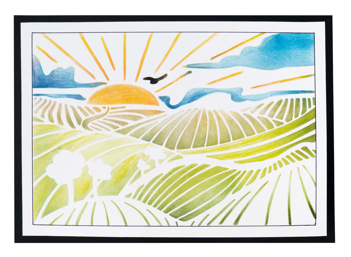 Masque SL Paysage Coucher de soleil Essentiels 150x210x1mm 1 PC n°106