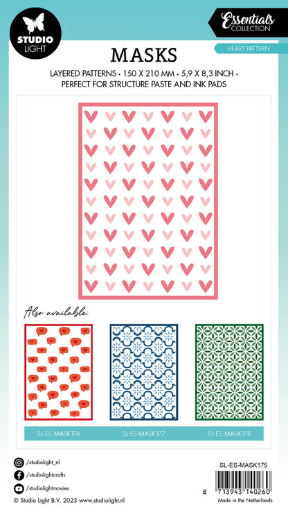 Masque SL Cœur Essentiels 150x210x1mm 1 PC nr.175