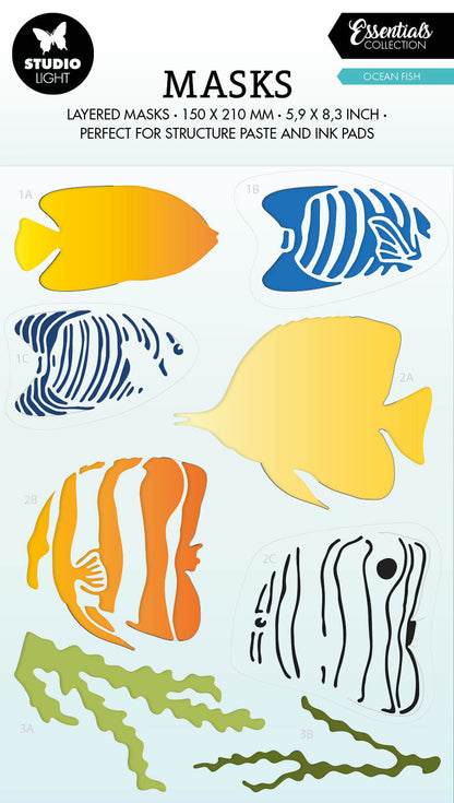 Masque SL Océan Poissons Essentiels 150x210x1mm 1 PC n°198