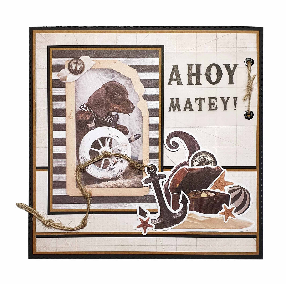 SL Bloc de papiers mixtes Trésors vintage Essentiels marins 148x210x9mm 42 f. nr.19