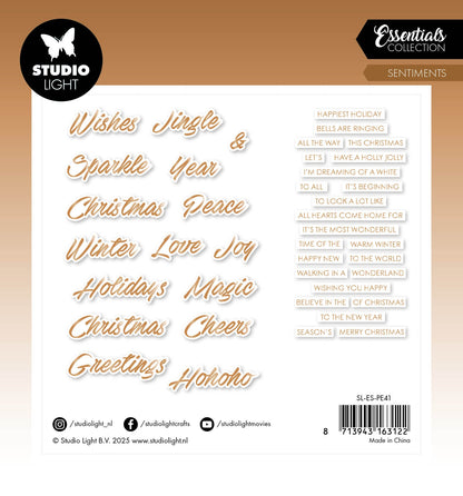 SL Paper Elements Bronze Sentiments Essentiels Tendance 40 Pièces
