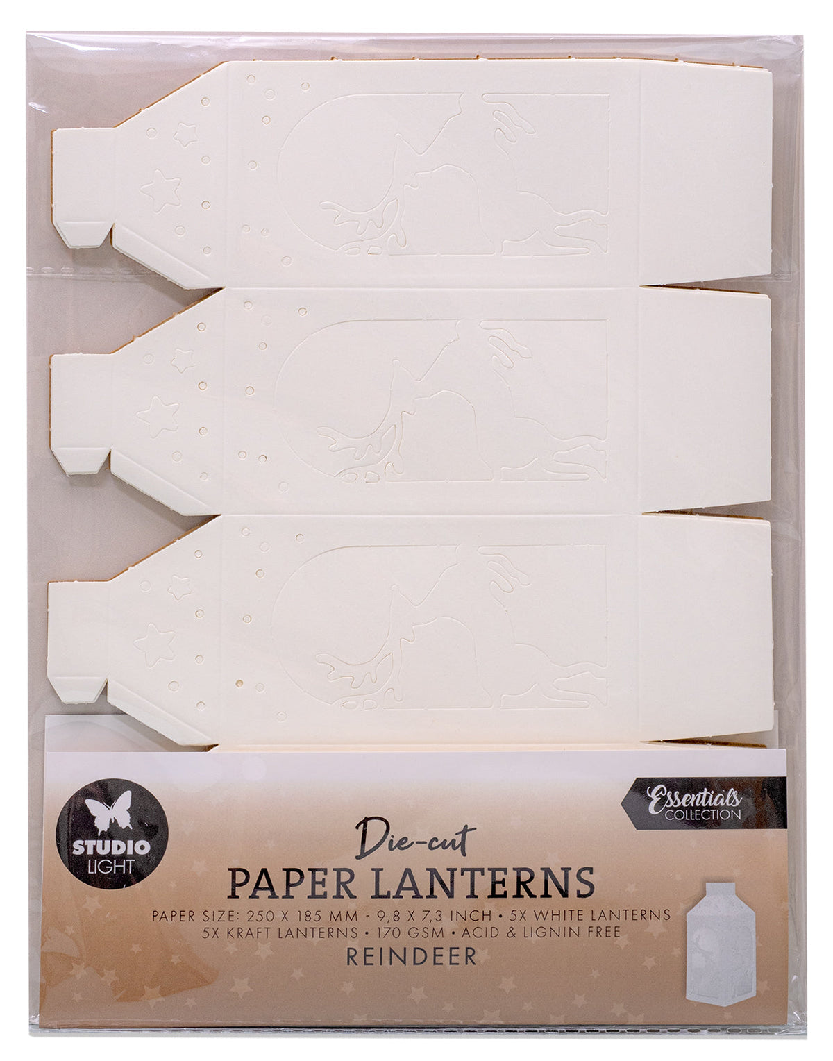 Lanternes découpées SL Cerfs Essentiels 10 feuilles