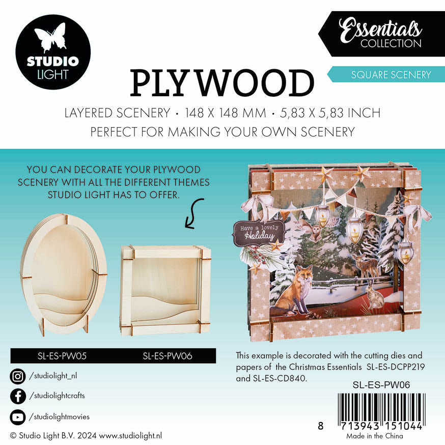 SL Contreplaqué Carré Décors Essentiels 4 PIÈCES