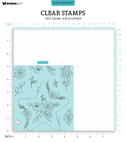 SL Tampon transparent Grande étoile Essentiels 119x129x3mm 11 PC nr.367